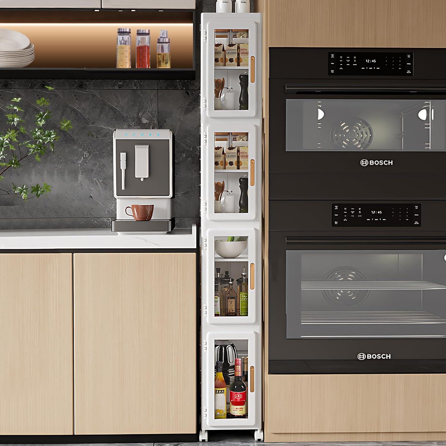 Armario de Almacenamiento VECELO 4 Niveles Transparente 169 cm