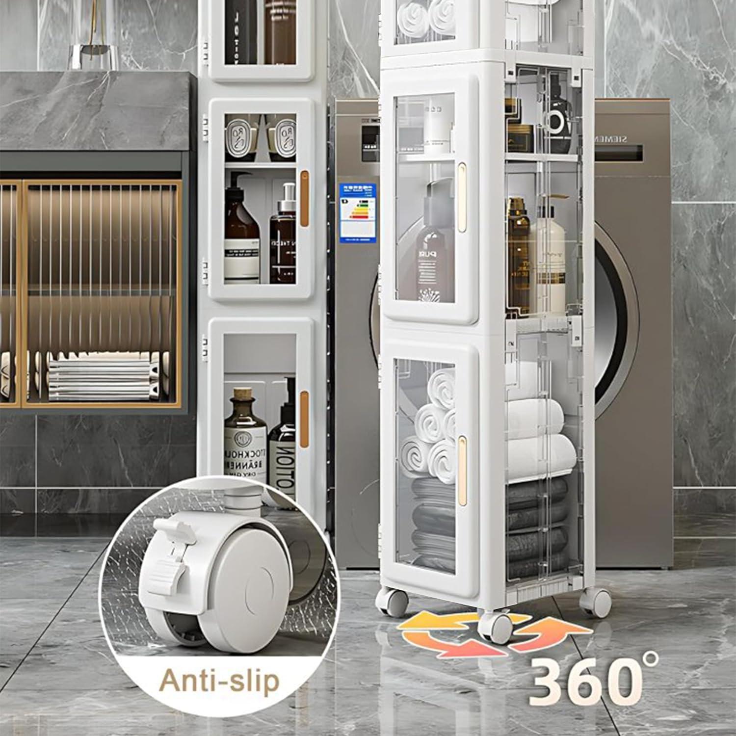 Armario de Almacenamiento VECELO 4 Niveles Transparente 169 cm