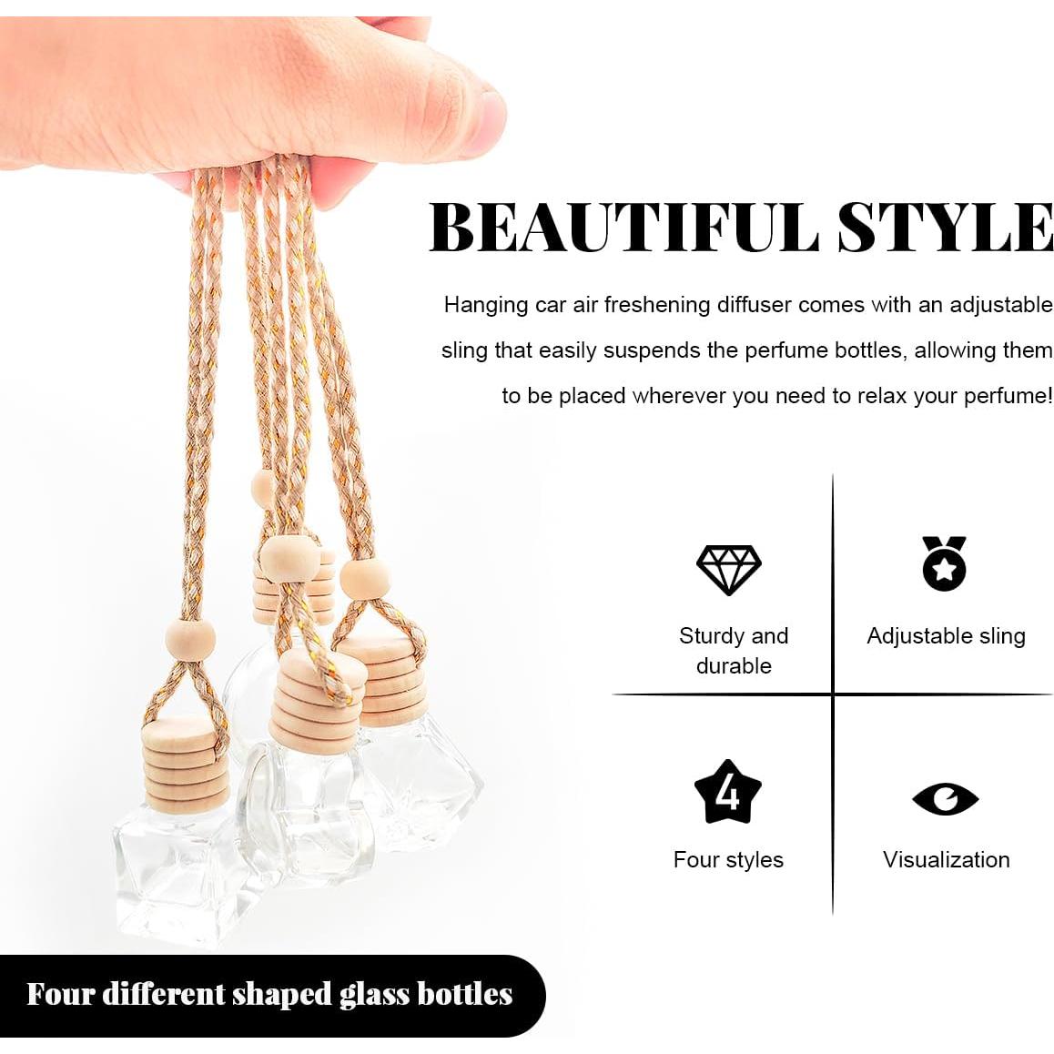 5 Ambientadores de Aire para Coche Colgantes SHMZK Rombo 8ml