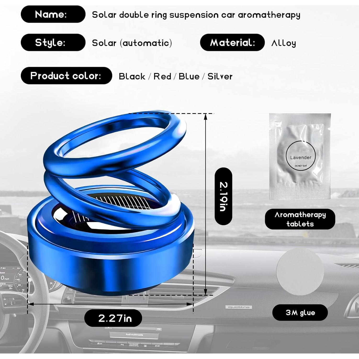 Difusor de Aromaterapia Solar para Coche DXNQ Azul