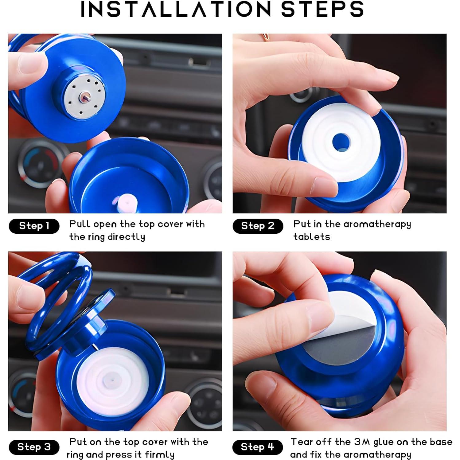 Difusor de Aromaterapia Solar para Coche DXNQ Azul