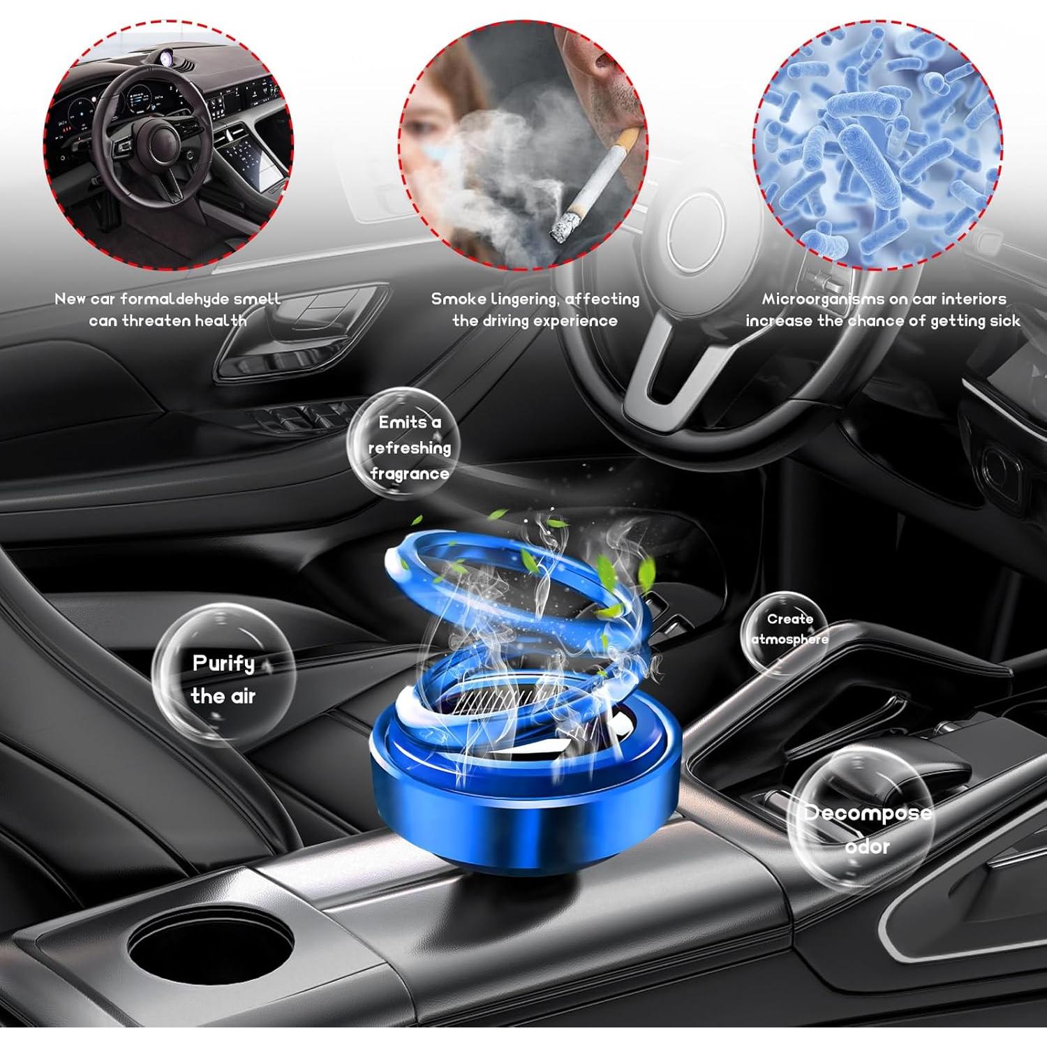 Difusor de Aromaterapia Solar para Coche DXNQ Azul