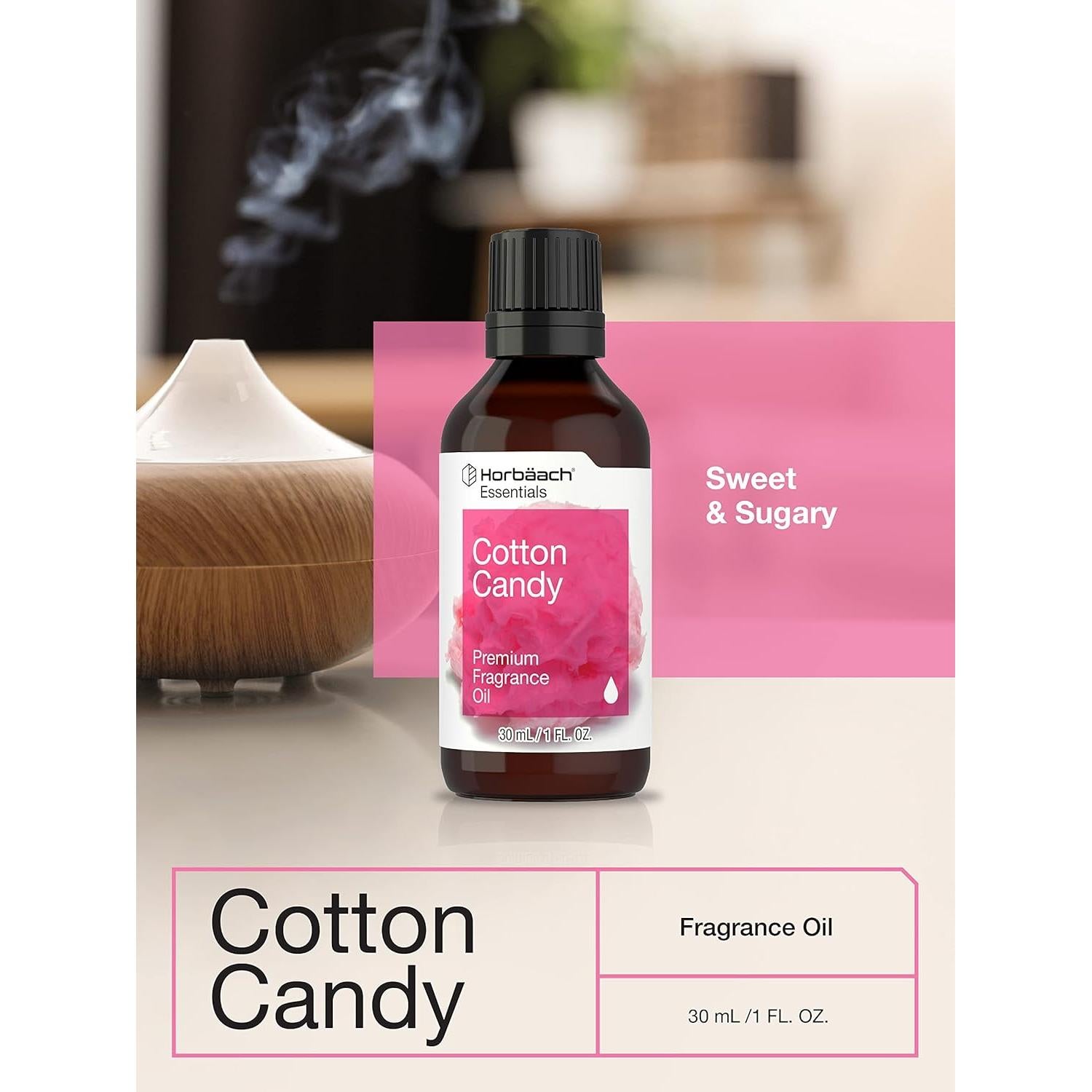 Aceite de Fragancia Algodón de Azúcar Horbäach 30ml Premium
