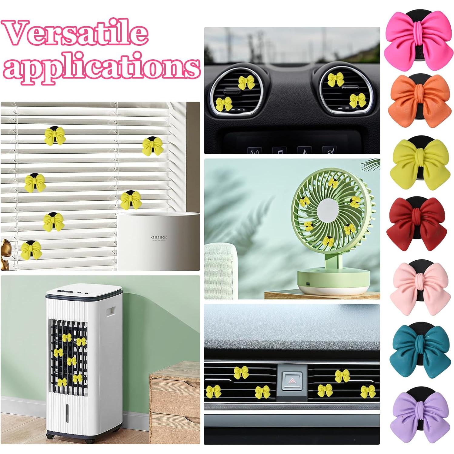 Clips de Ambientador para Auto Wuyaoyao 6PCS Lazo Amarillo