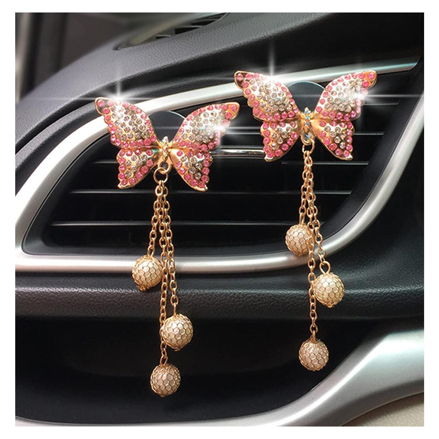 Clip de Ventilación Mariposa Rosa AICEL - 2 Pcs Decorativos