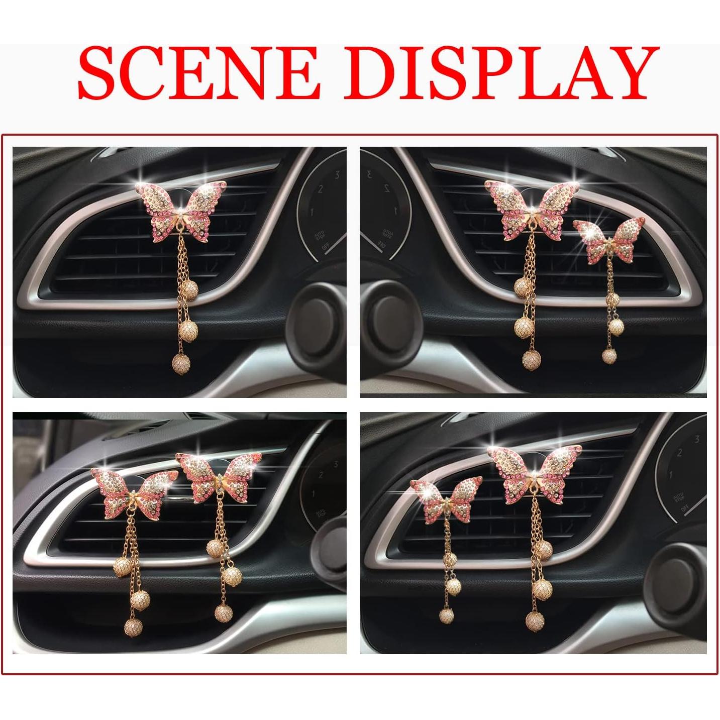 Clip de Ventilación Mariposa Rosa AICEL - 2 Pcs Decorativos