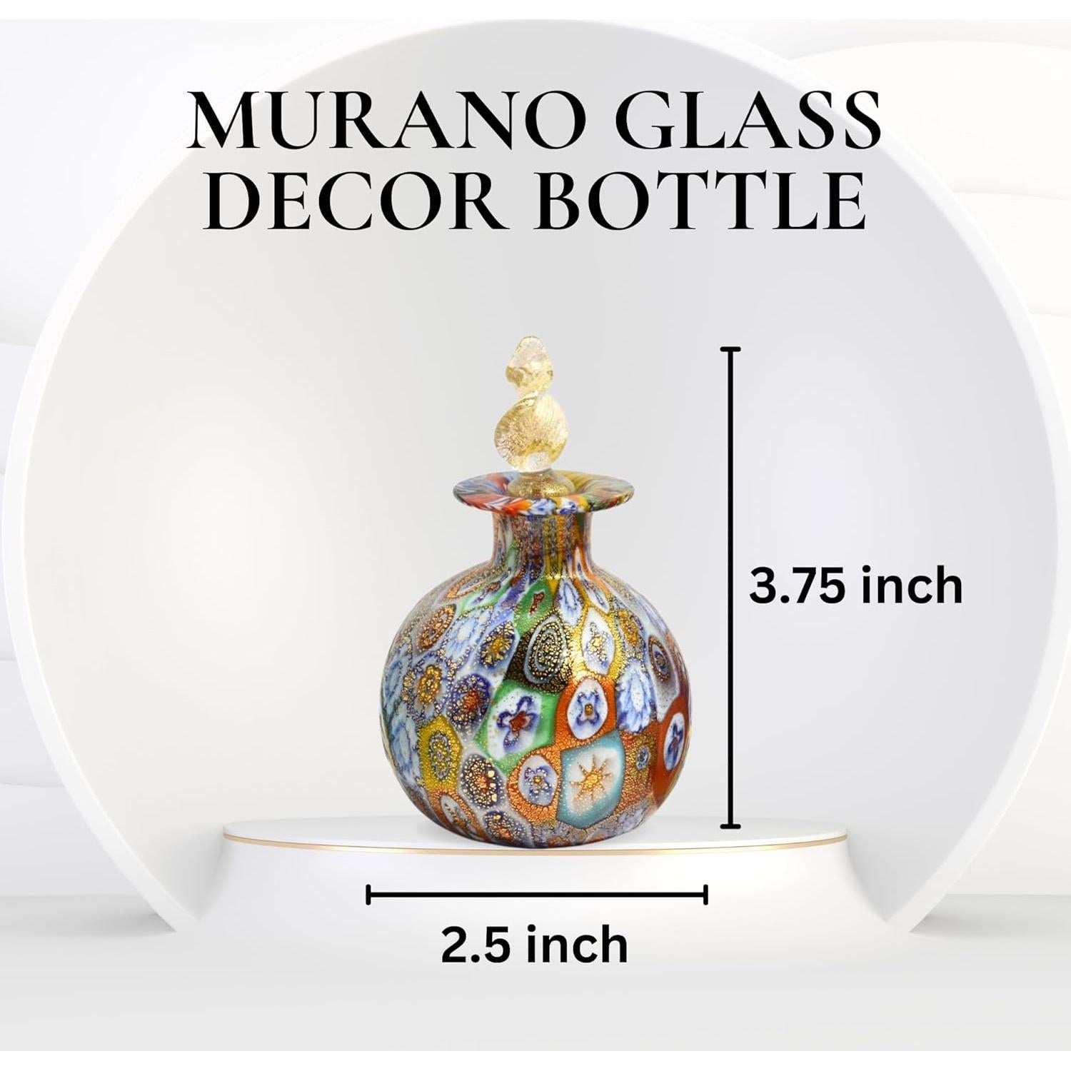 Botella Decorativa de Vidrio de Murano MY ITALIAN DÉCOR 9.53 cm