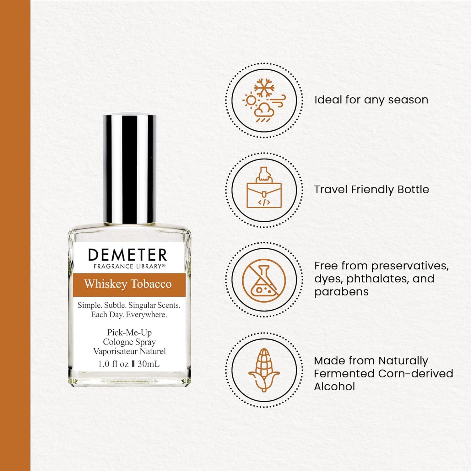 Colonia Demeter Whiskey Tobacco 30 ml - Fragancia Masculina