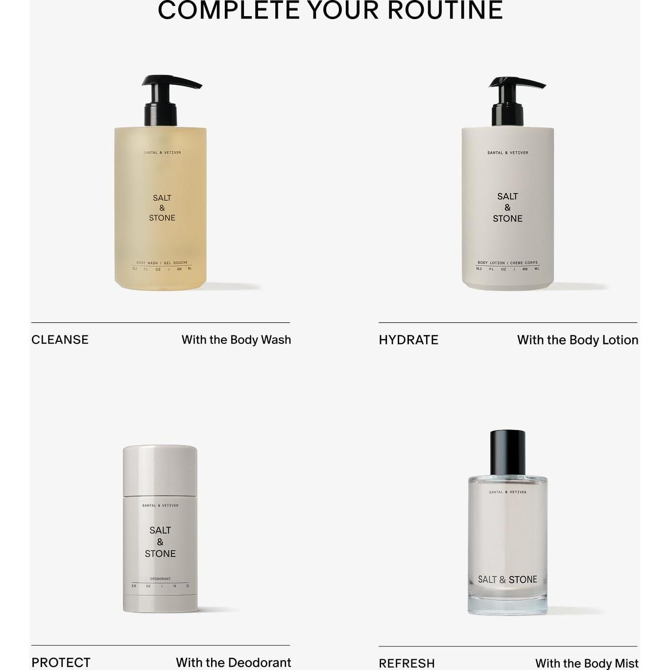 Mist Corporal Salt & Stone 100 ml - Aroma Sándalo y Vetiver