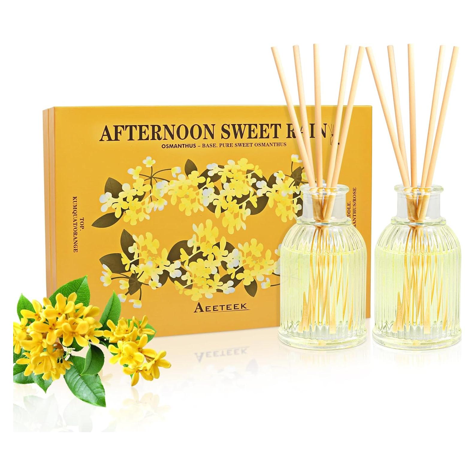Juego de Difusor de Varilla Aeeteek 2 Paquetes Osmanthus 200ml