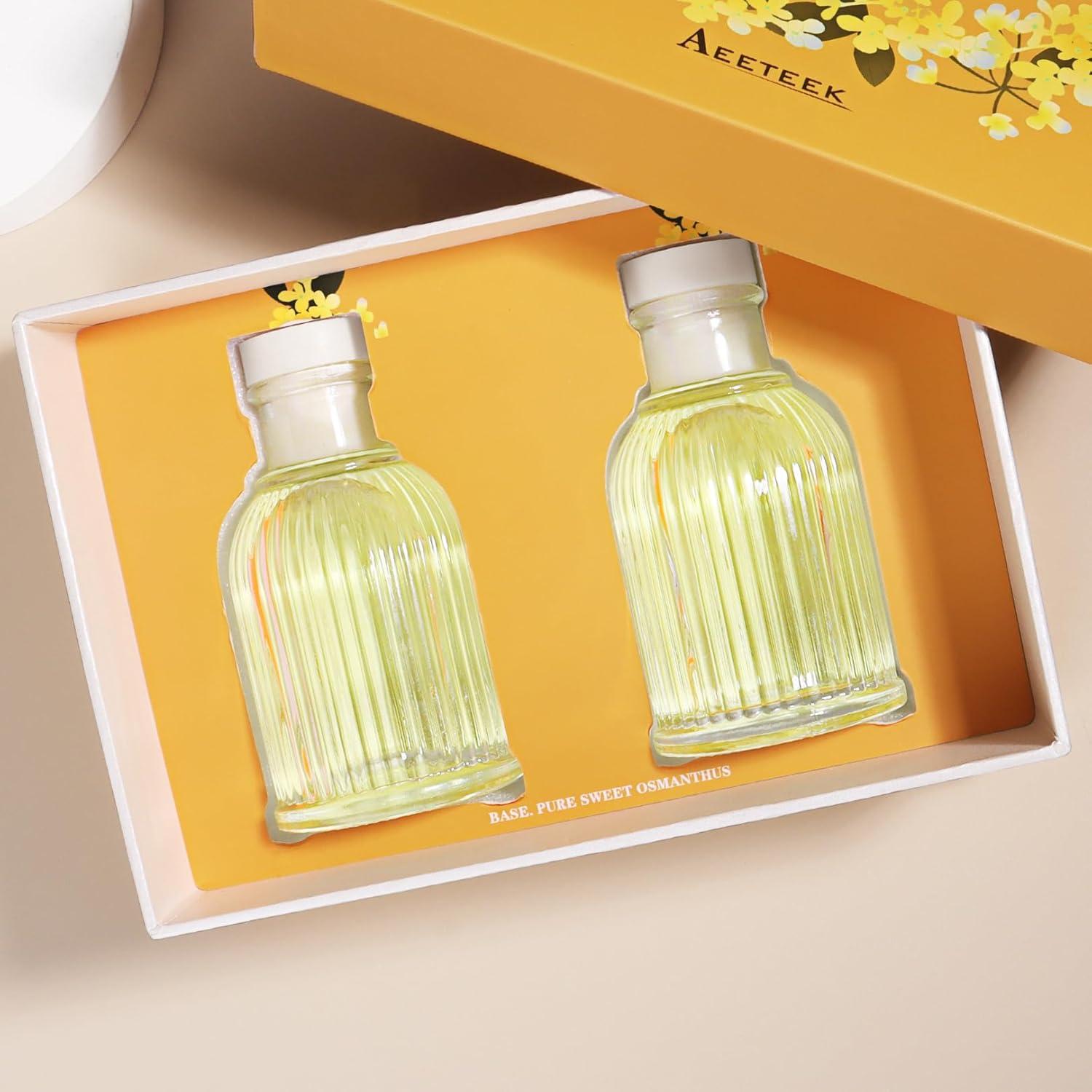 Juego de Difusor de Varilla Aeeteek 2 Paquetes Osmanthus 200ml