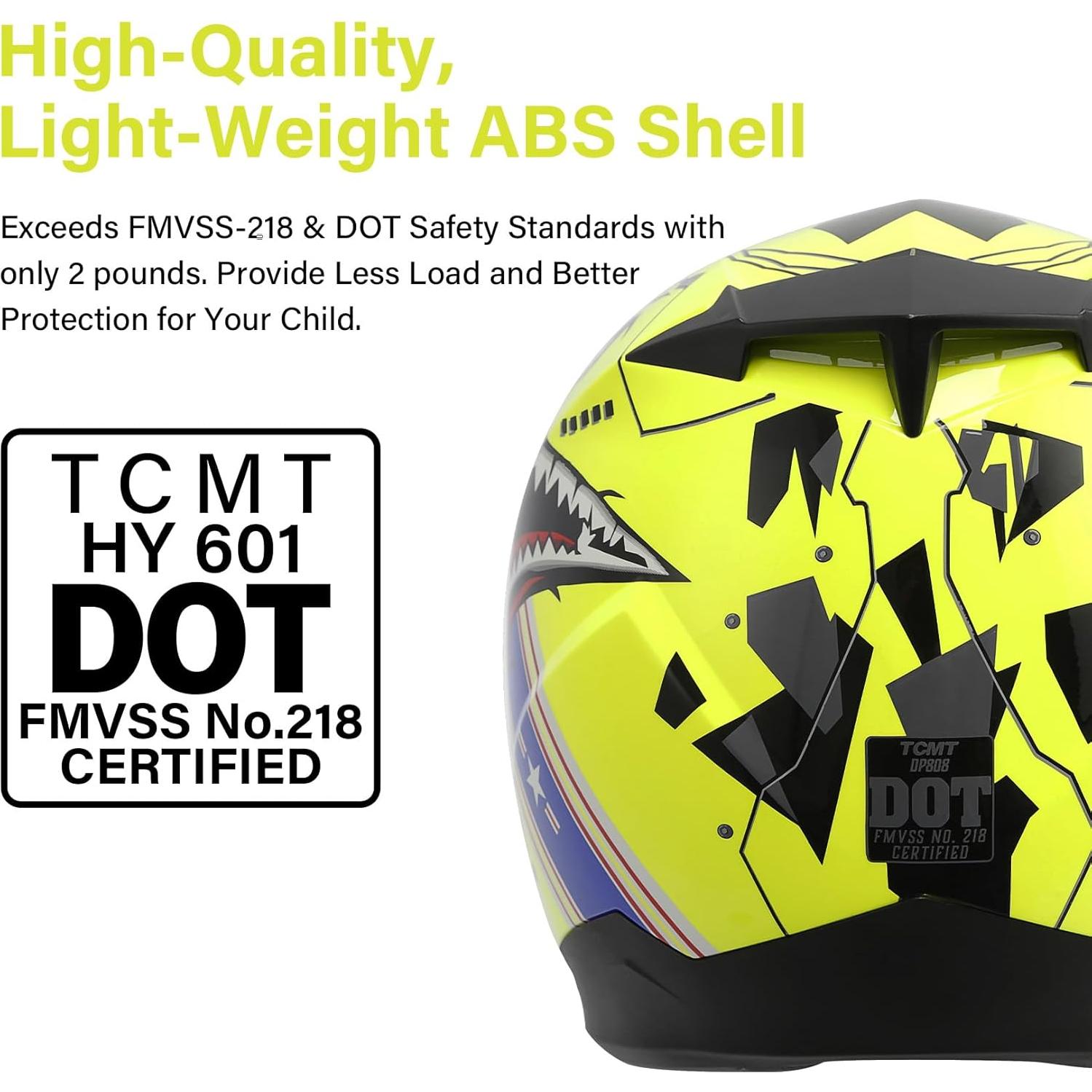 Casco Infantil SLMOTO Boca de Tiburón Rosa DOT M-L-XL