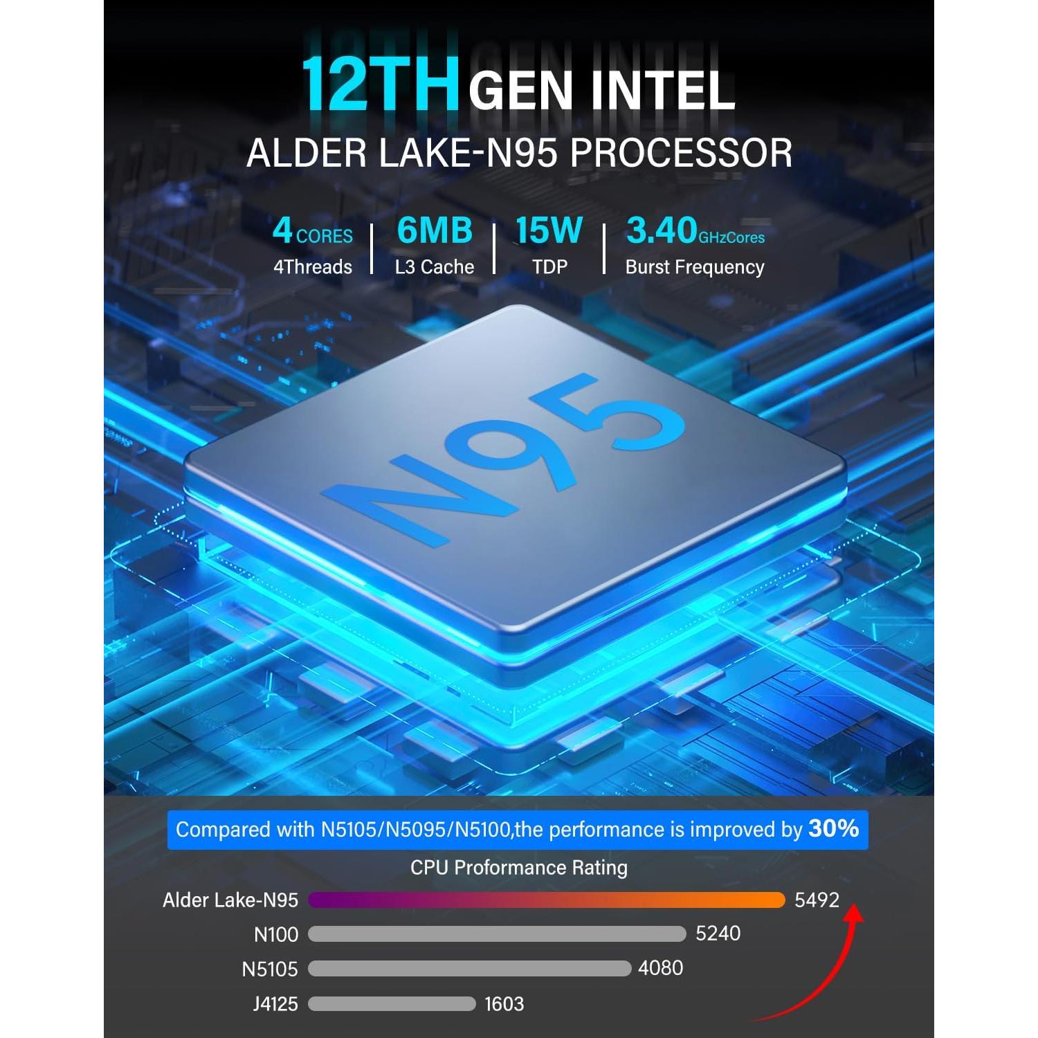 Mini PC KAMRUI GK3Plus, 16GB RAM, 512GB SSD, 4K UHD