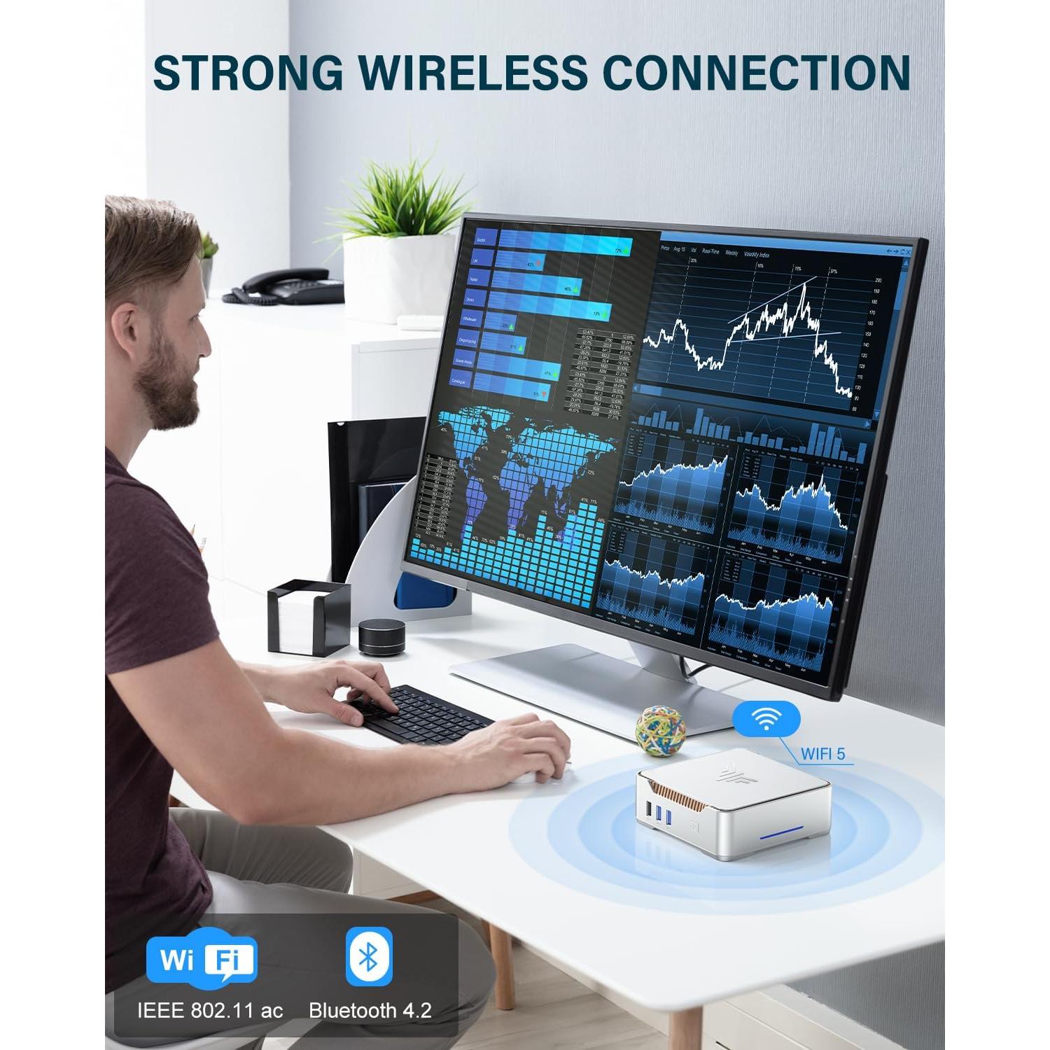 Mini PC KAMRUI GK3Plus, 16GB RAM, 512GB SSD, 4K UHD