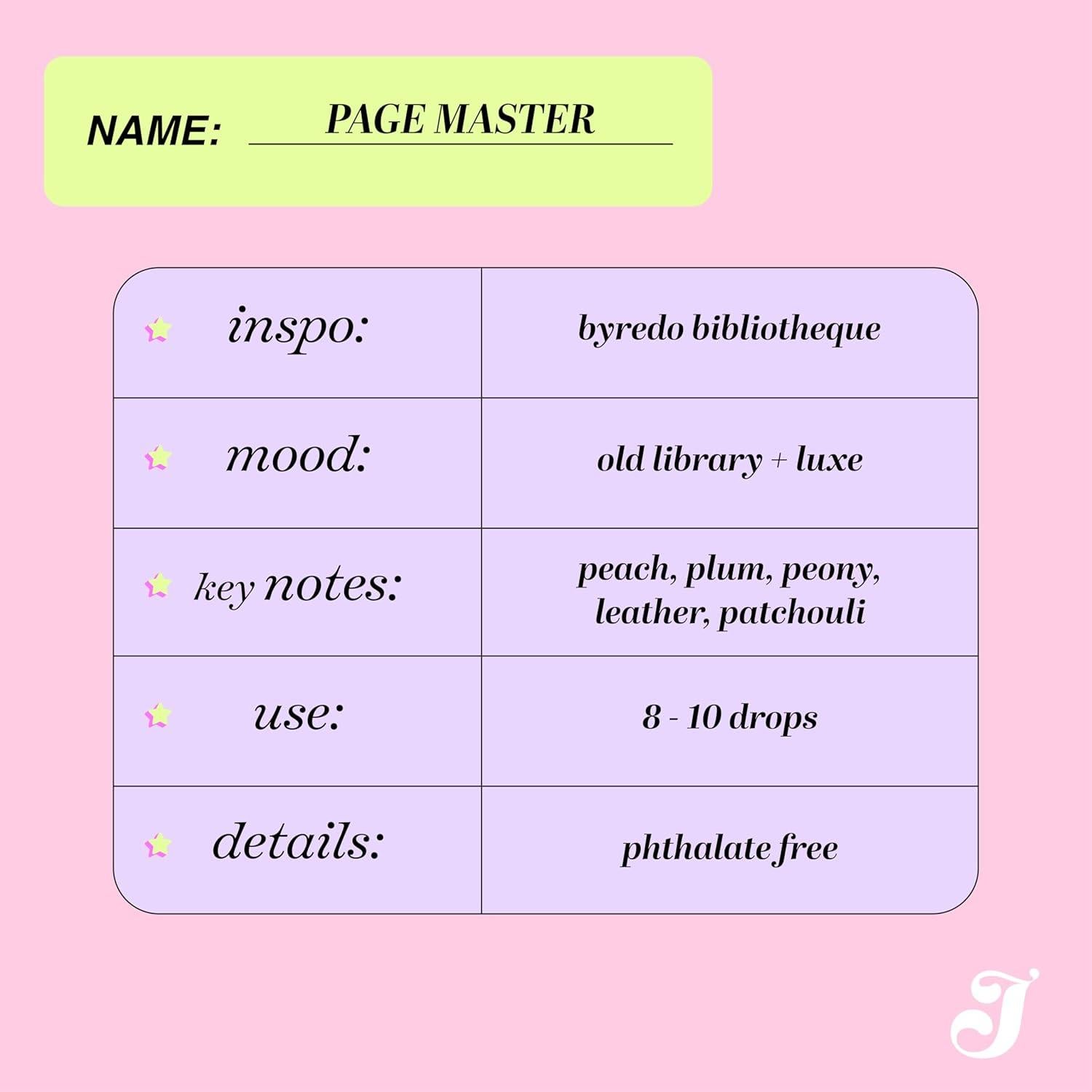 Aceite Difusor Page Master JOOCIER 9.86 ml Aromas de Lujo