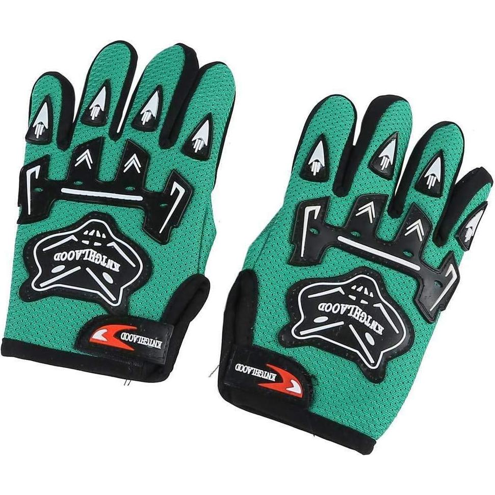 Casco SLMOTO ATV Juvenil Verde Llama Grande + Gafas + Guantes