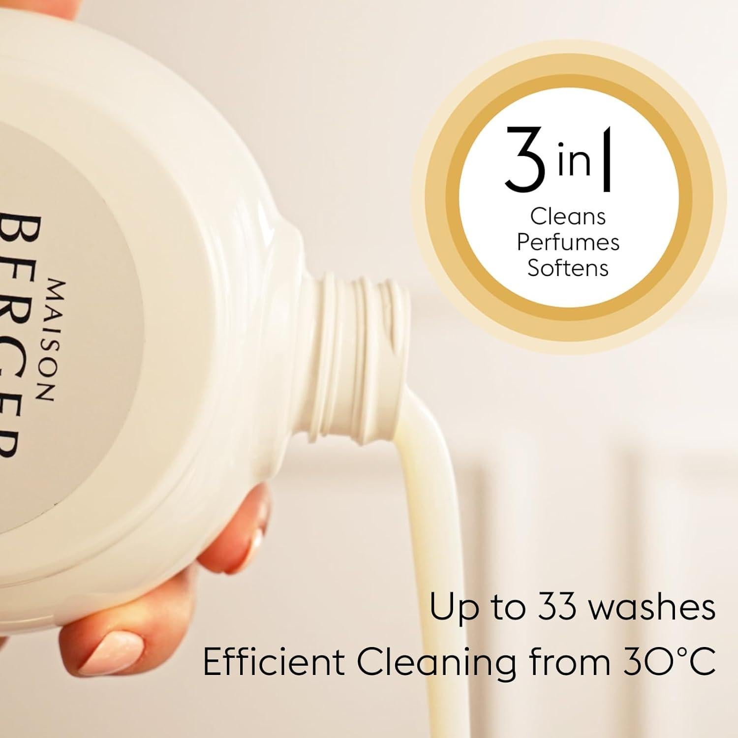 Detergente Lavado de Ropa 3-en-1 Maison Berger 1L - Jazmín