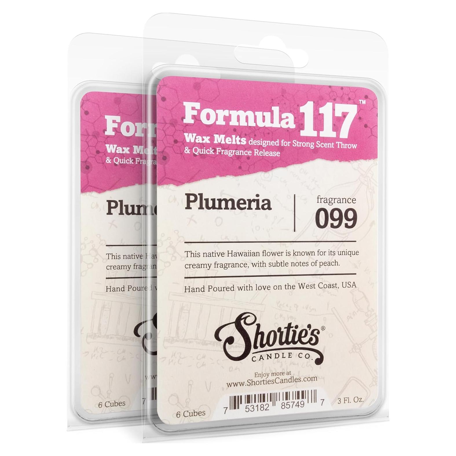 Cera Aromatizada Plumeria Shortie's Candle 6 Oz - 2 Barras