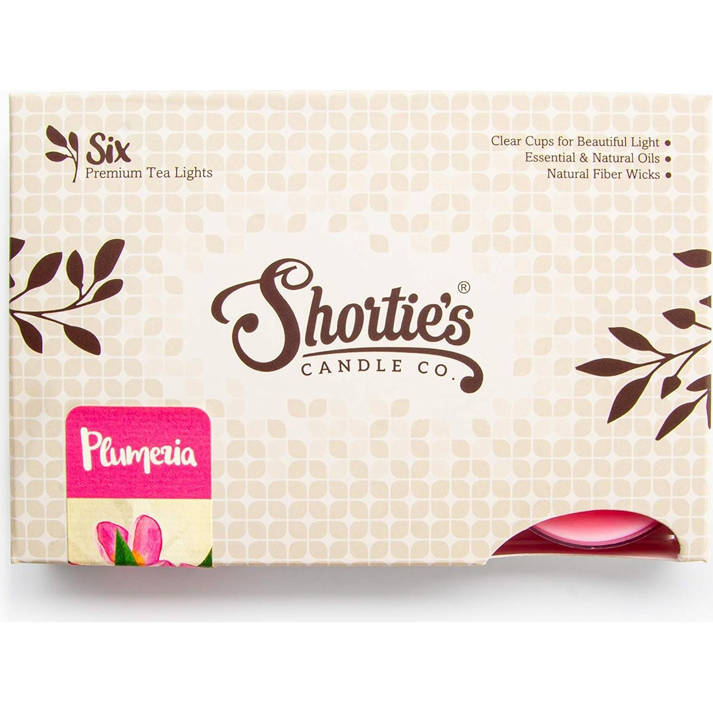 Velas Tealight Rosa Plumeria Shortie's - 12 Unidades Aromáticas