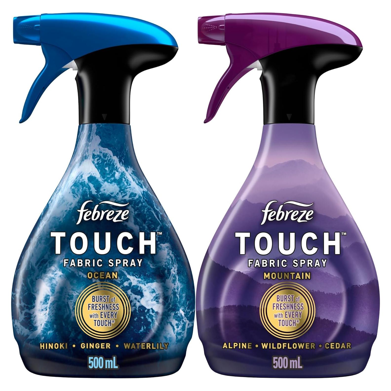 Spray de Tela Febreze Touch Océano y Montaña 478 ml Paquete 2
