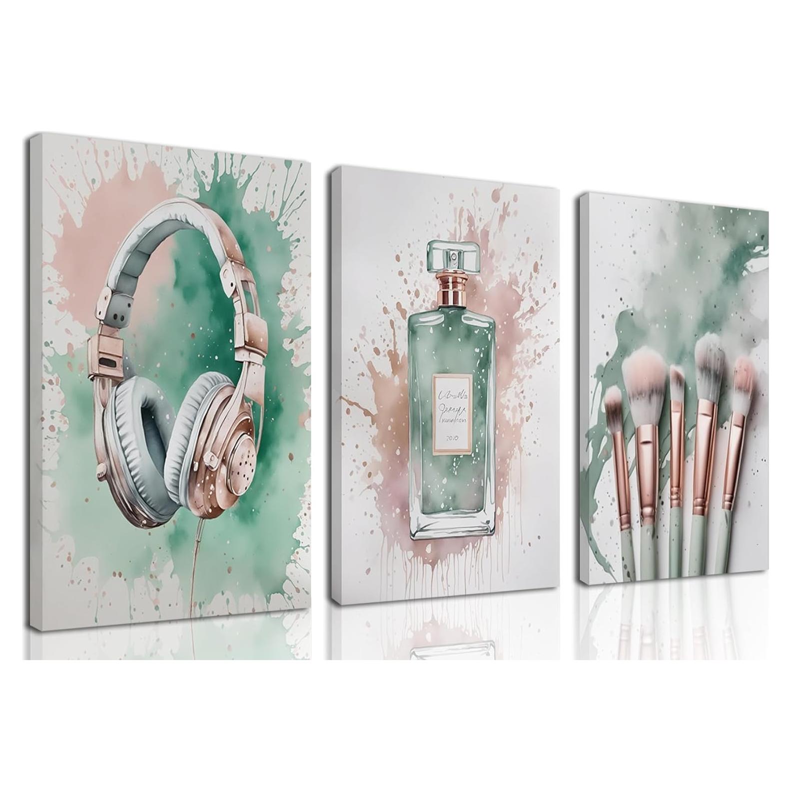 Juego de Arte de Pared de Maquillaje WGTUWY 40x60 cm Enmarcado