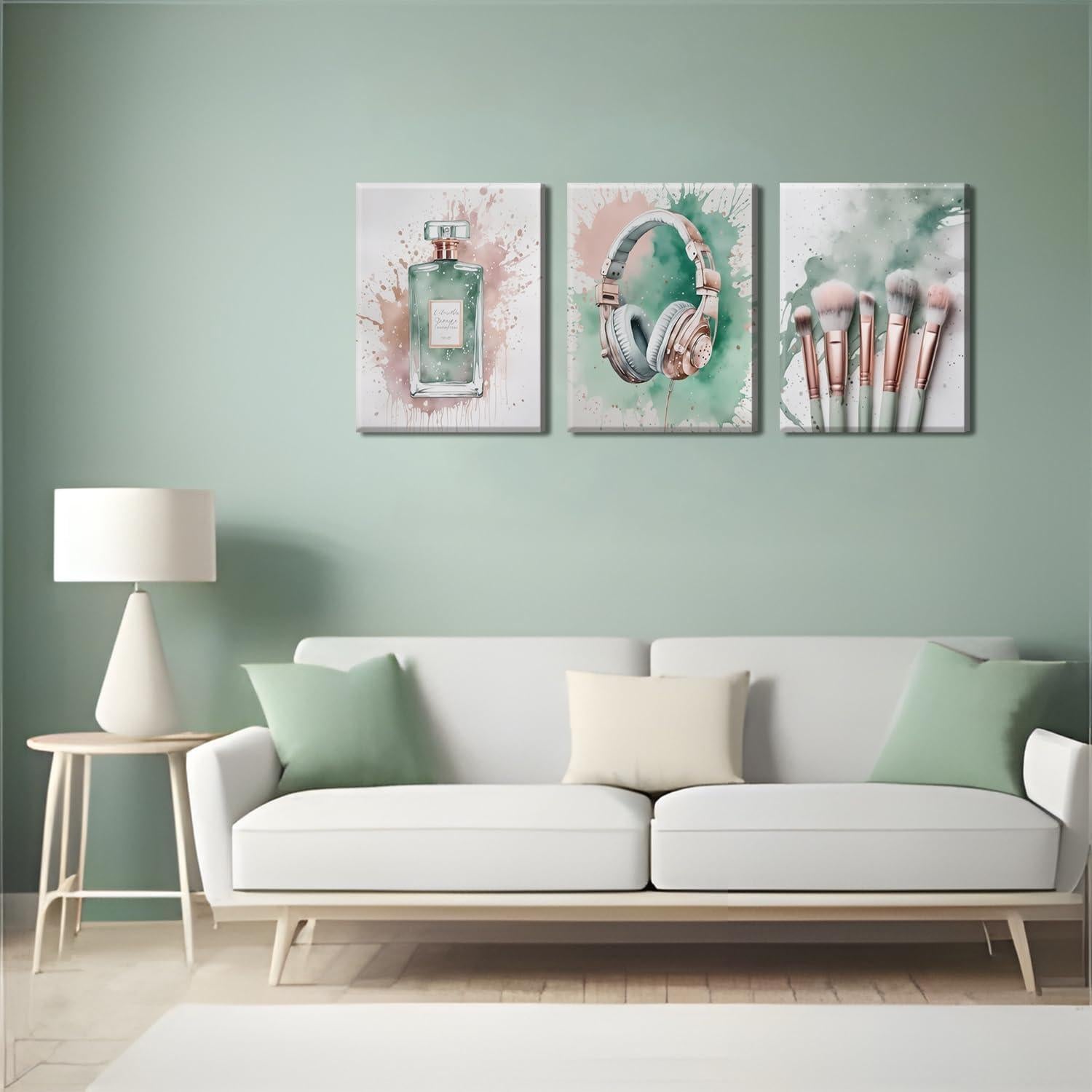 Juego de Arte de Pared de Maquillaje WGTUWY 40x60 cm Enmarcado