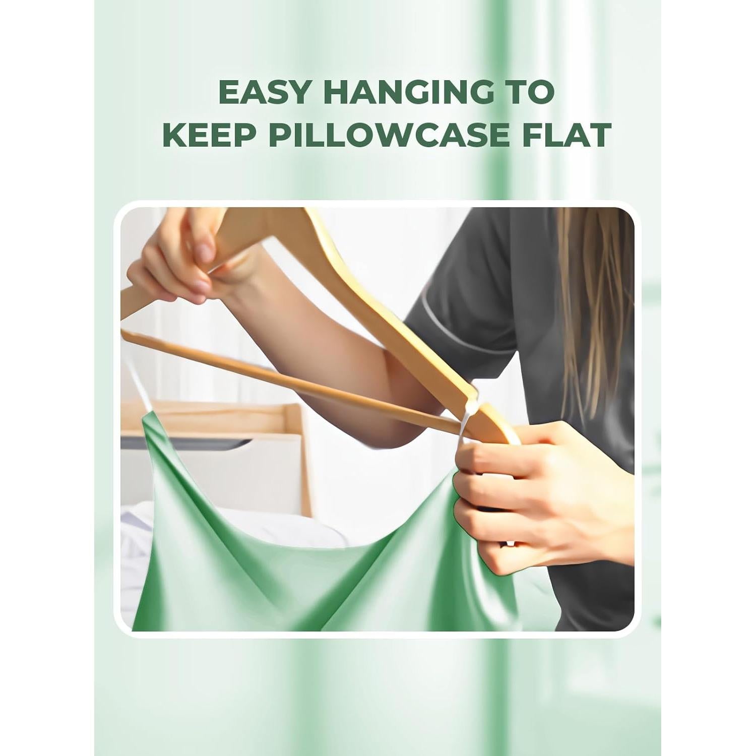 Funda de Almohada de Seda SGMSILK Reina 20x30 cm Verde Claro