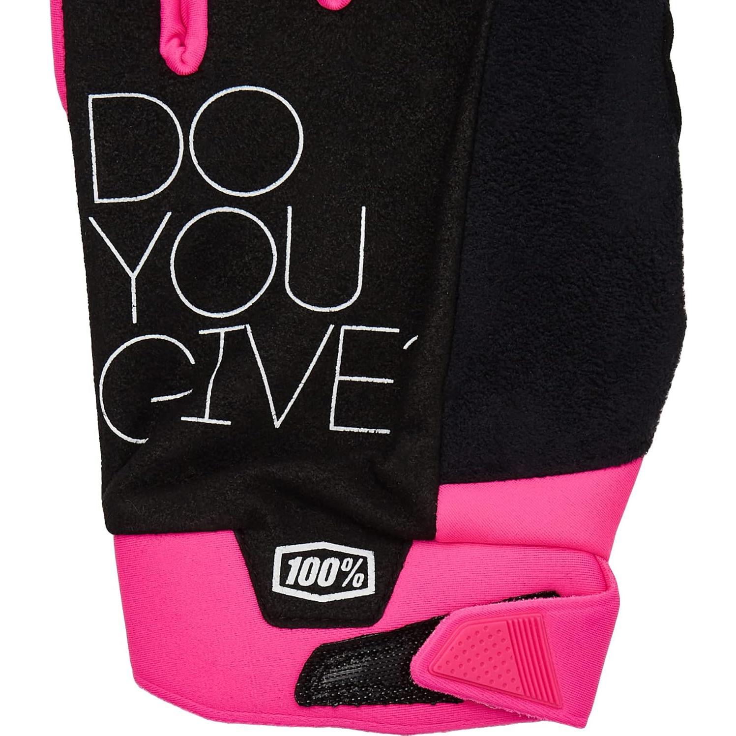Guantes de Motocross 100% Brisker Rosa Neón Talla Grande