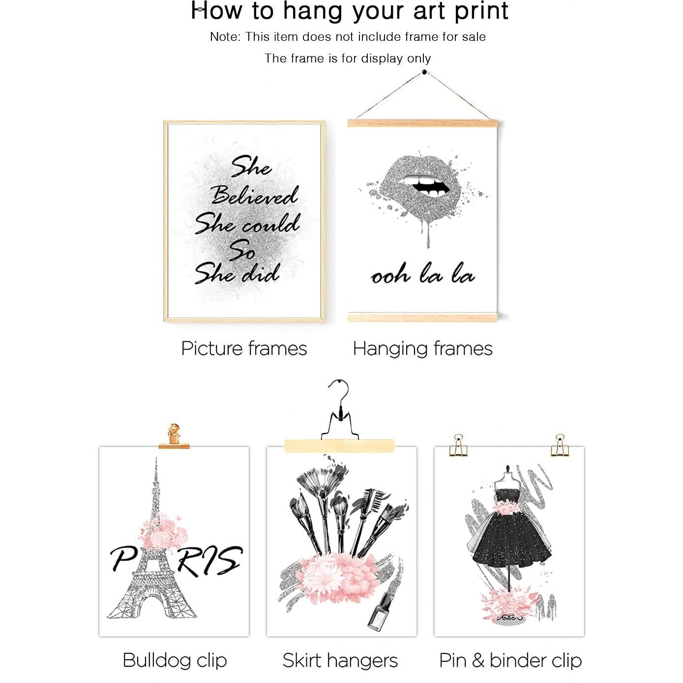 Conjunto de 6 Impresiones de Arte de Lienzo HoozGee 28x36cm