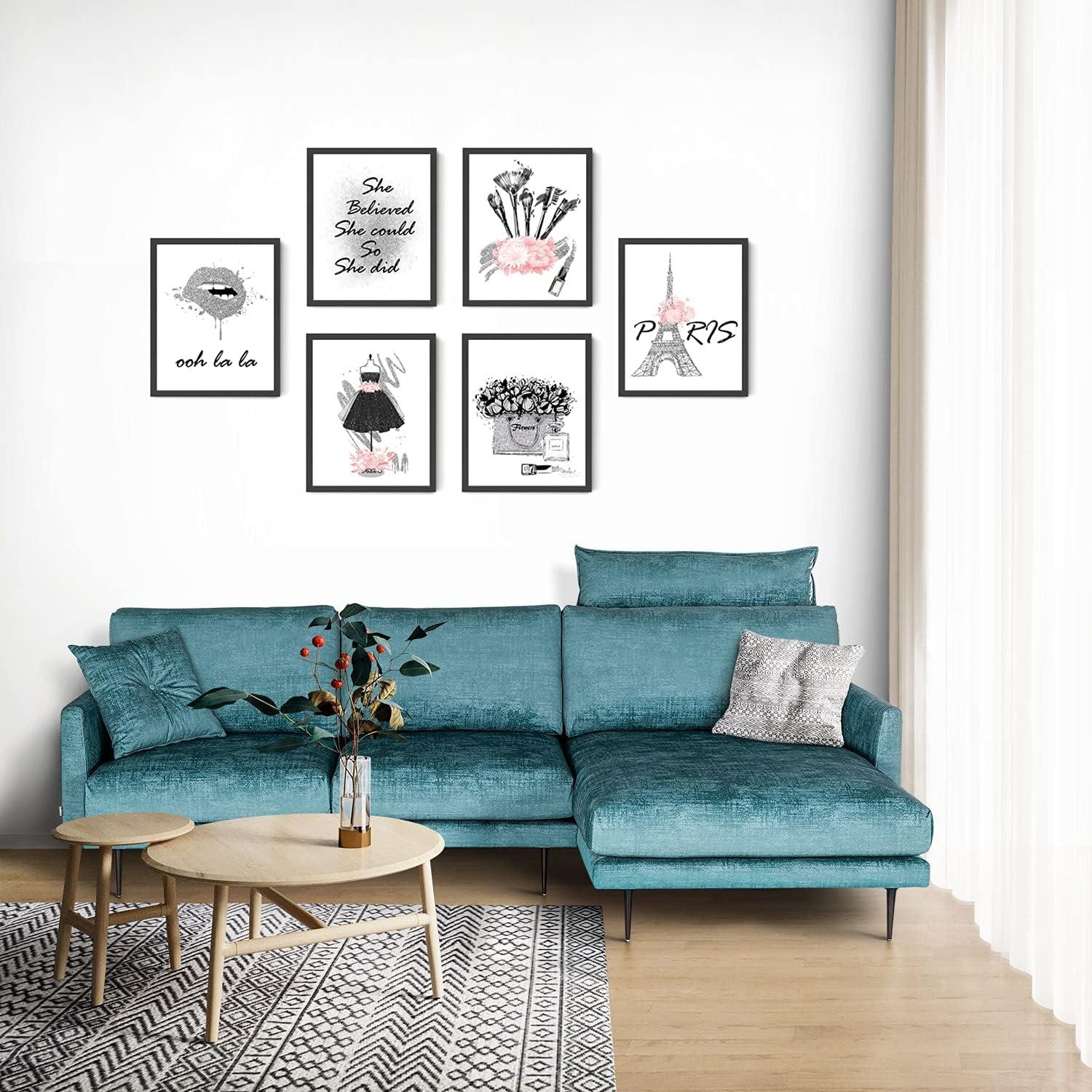 Conjunto de 6 Impresiones de Arte de Lienzo HoozGee 28x36cm