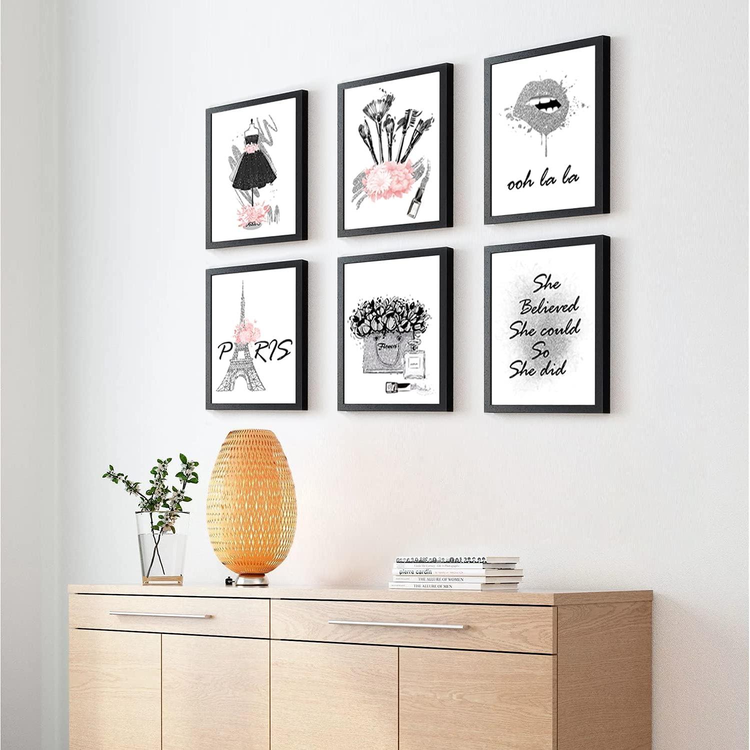 Conjunto de 6 Impresiones de Arte de Lienzo HoozGee 28x36cm