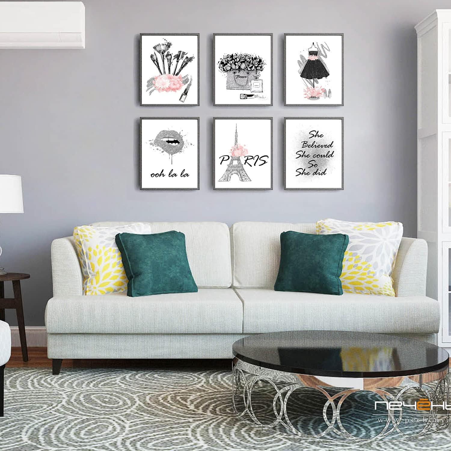 Conjunto de 6 Impresiones de Arte de Lienzo HoozGee 28x36cm