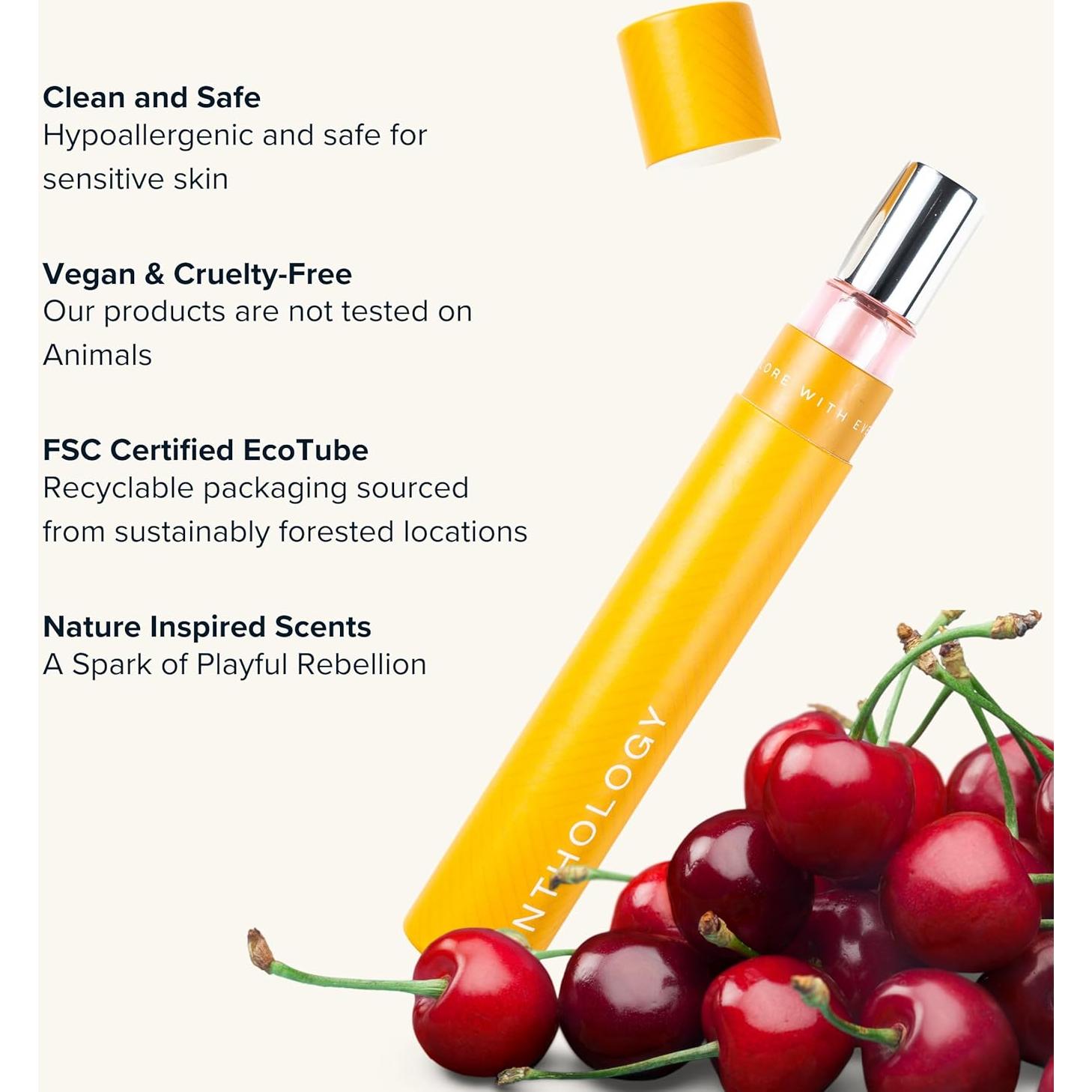 Aceite de Perfume Roll On Antología Cereza 9 ML - Sin Alcohol