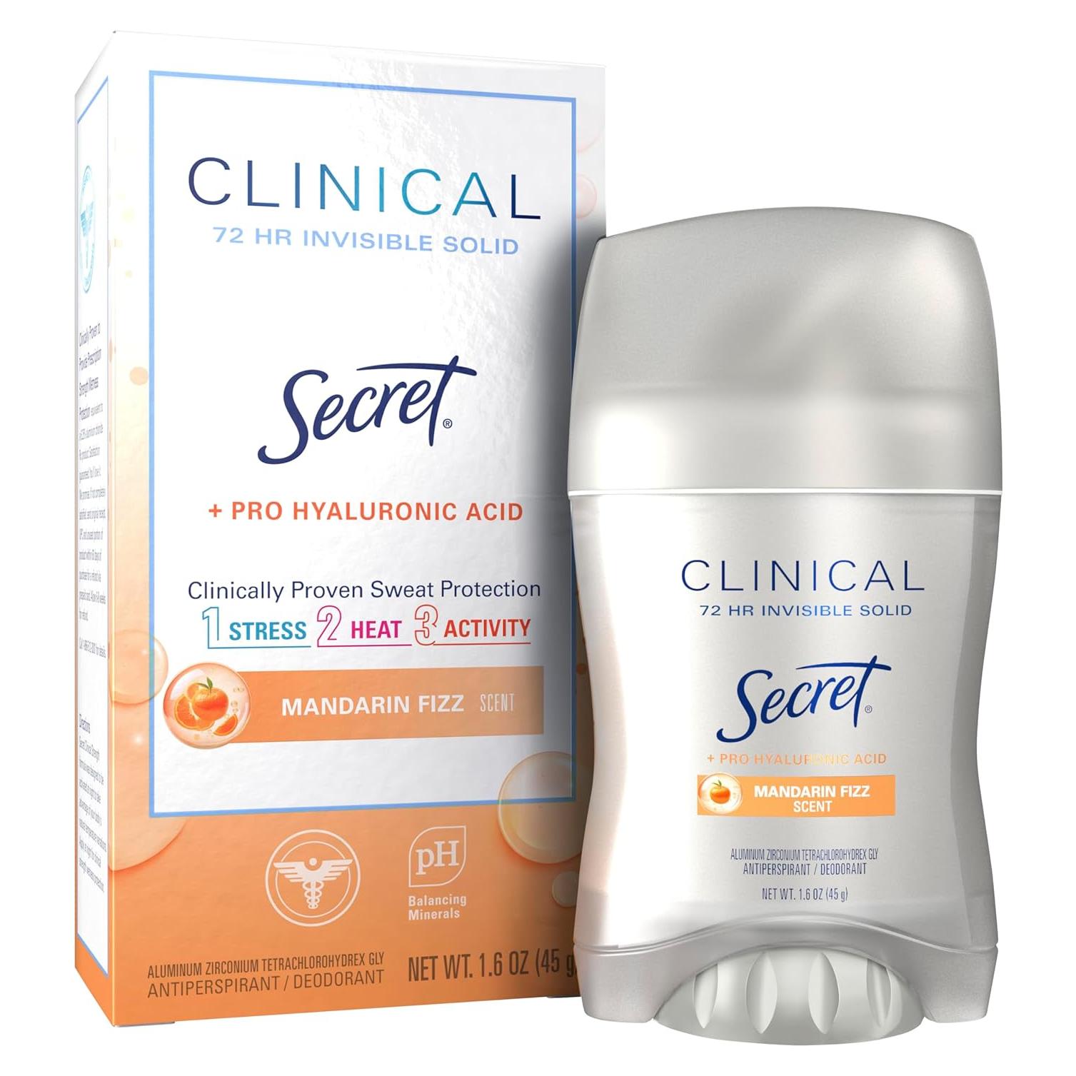 Desodorante Antitranspirante Secret Mandarina Burbujeante 45g