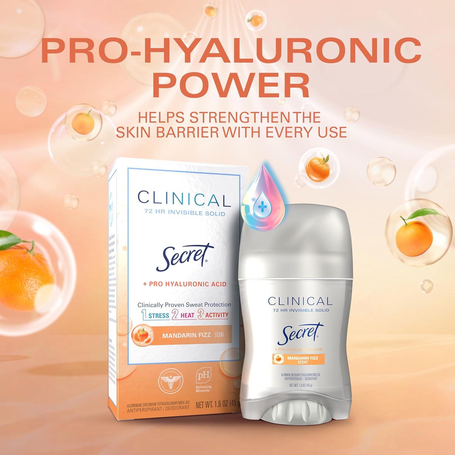 Desodorante Antitranspirante Secret Mandarina Burbujeante 45g