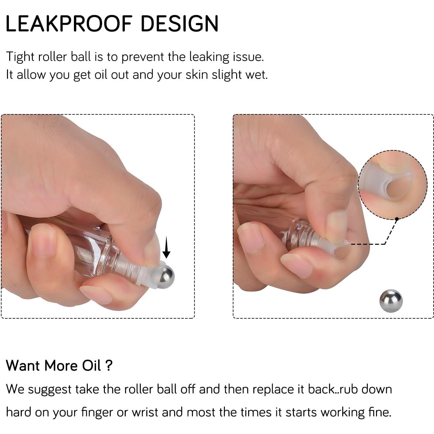 Set de 12 botellas de vidrio ámbar 10 ml para aceites esenciales