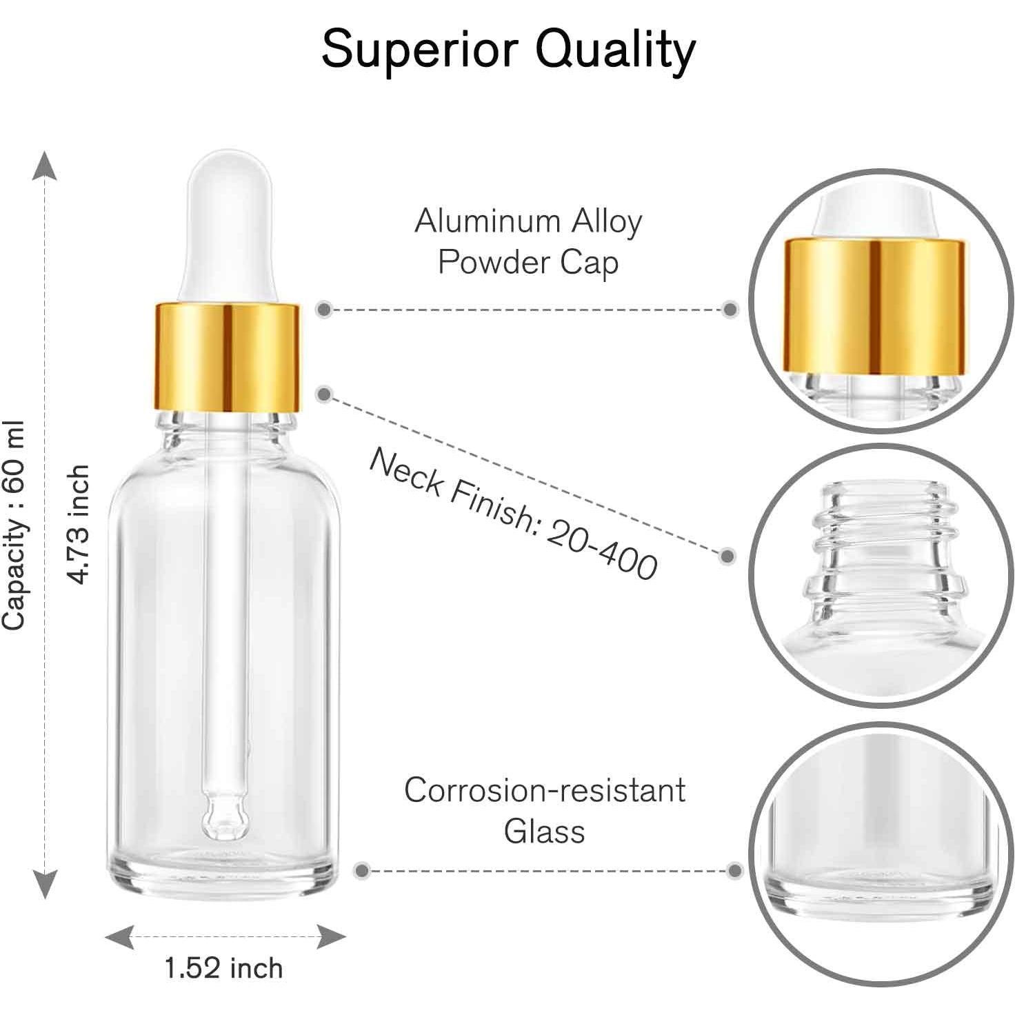 Botellas de Cuentagotas PrettyCare 63 Piezas 60ml con Accesorios