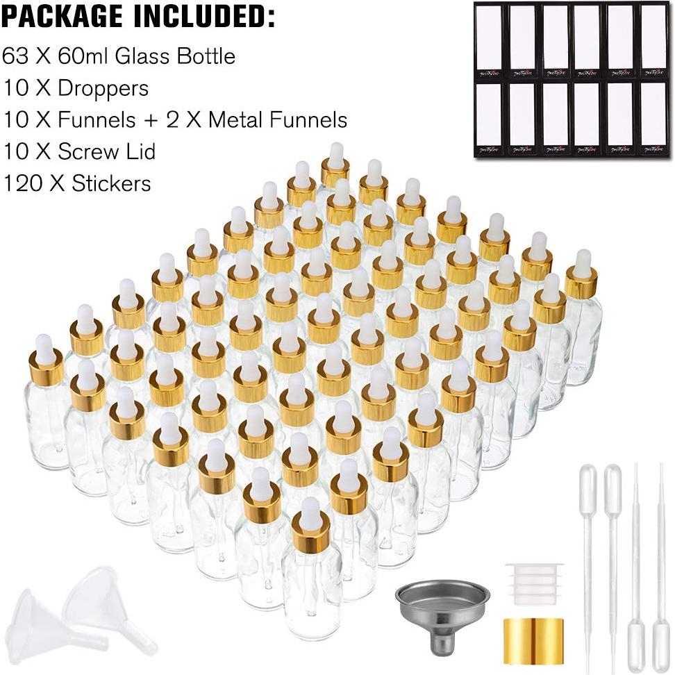 Botellas de Cuentagotas PrettyCare 63 Piezas 60ml con Accesorios
