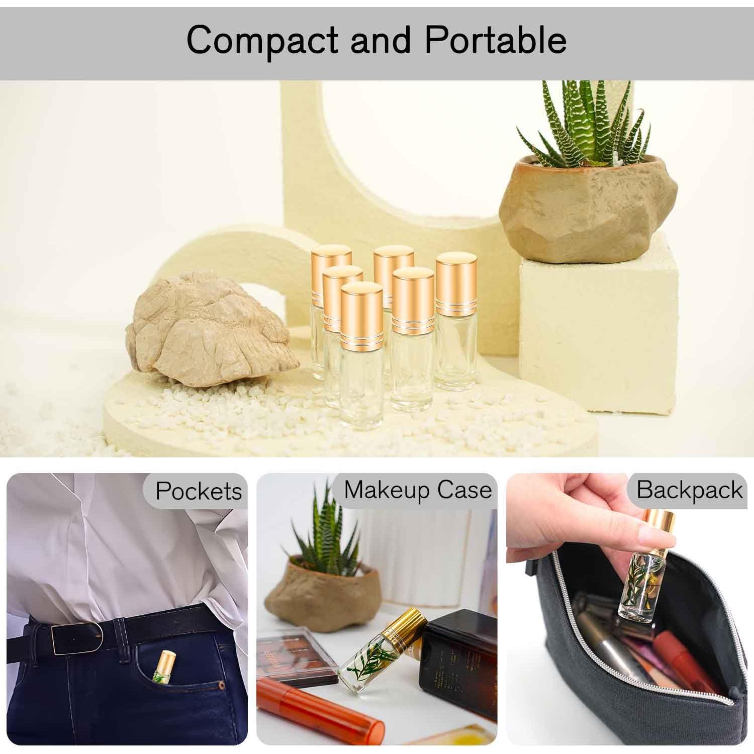 Botellas de Aceite Esencial Reutilizables PrettyCare 6 Pack 5 ml