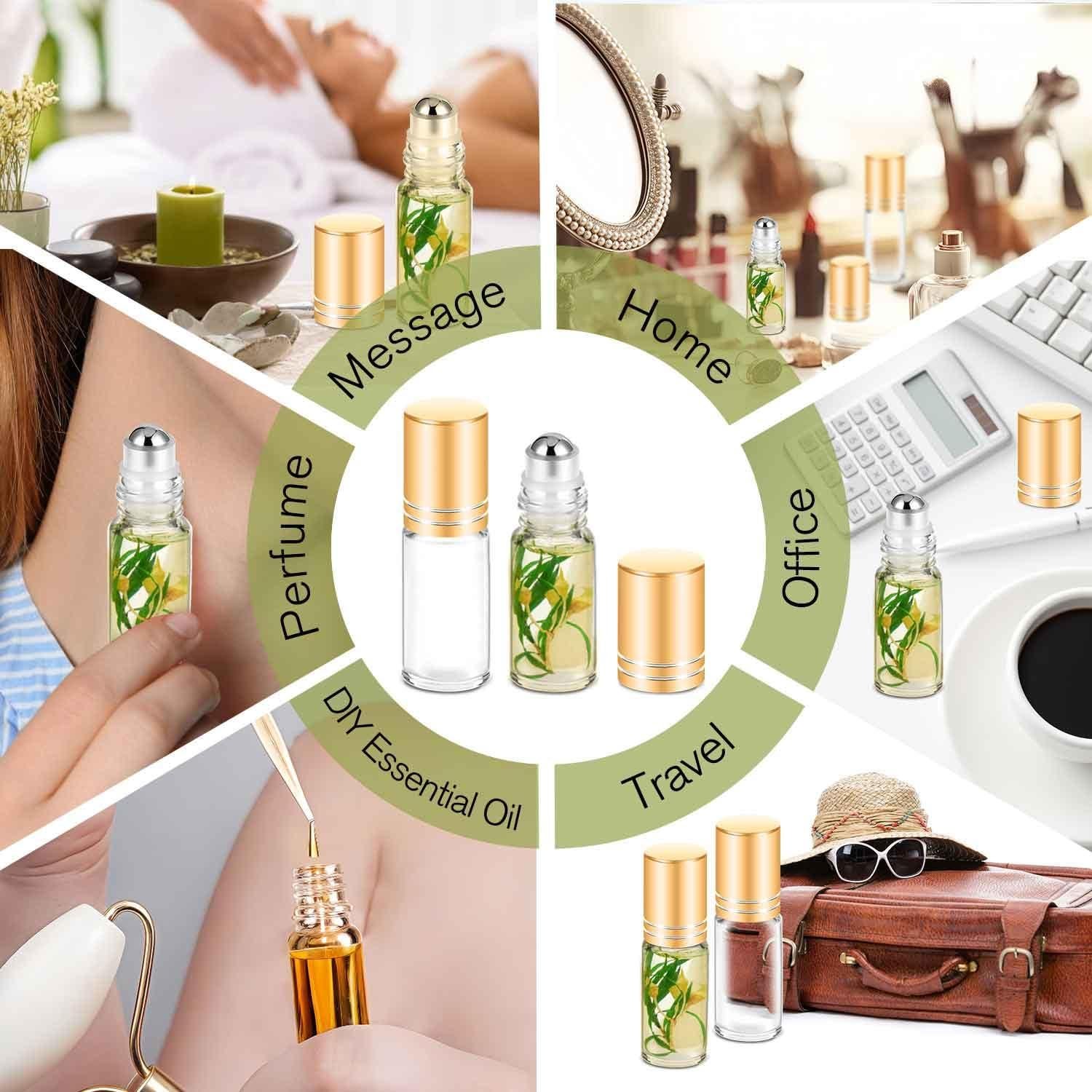 Botellas de Aceite Esencial Reutilizables PrettyCare 6 Pack 5 ml