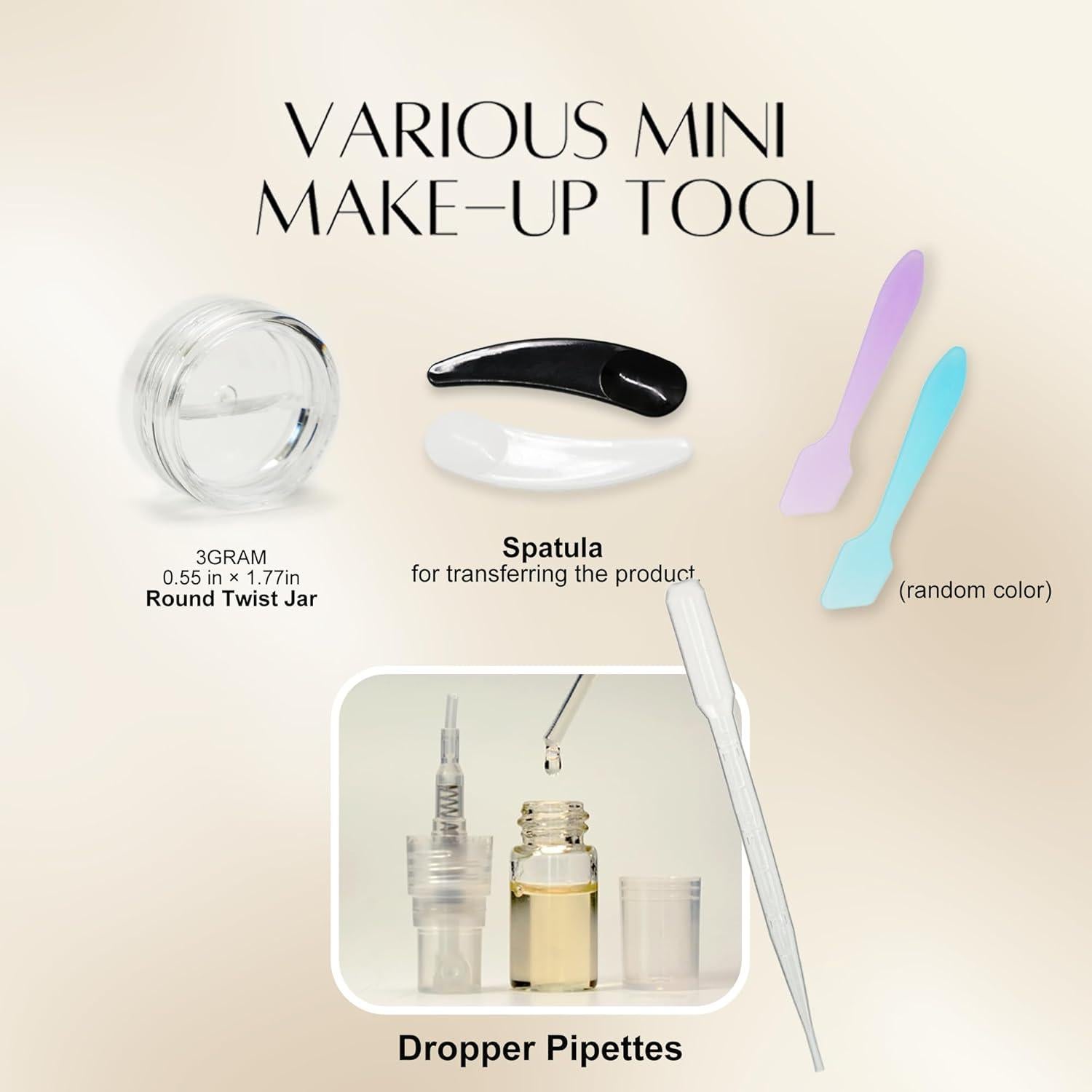 Kit de Viaje de 38 Piezas PrettyCare - Mini Envases y Brochas