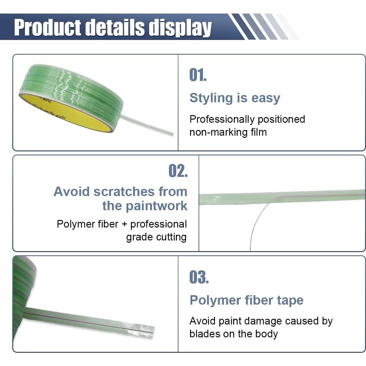 Cinta de corte de vinilo BDZMC 5m para automóviles y motos