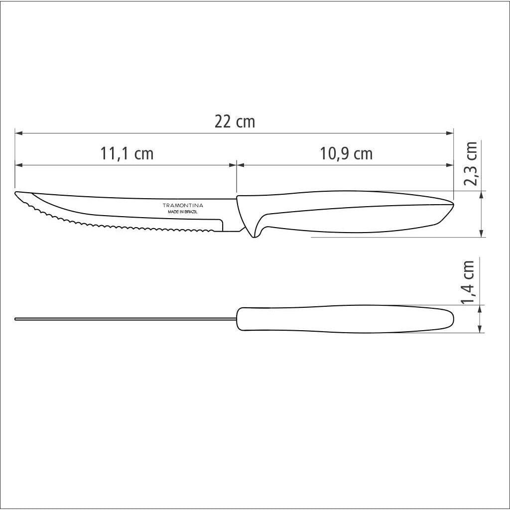 Juego de cuchillos de cocina Tramontina 6 piezas acero inoxidable