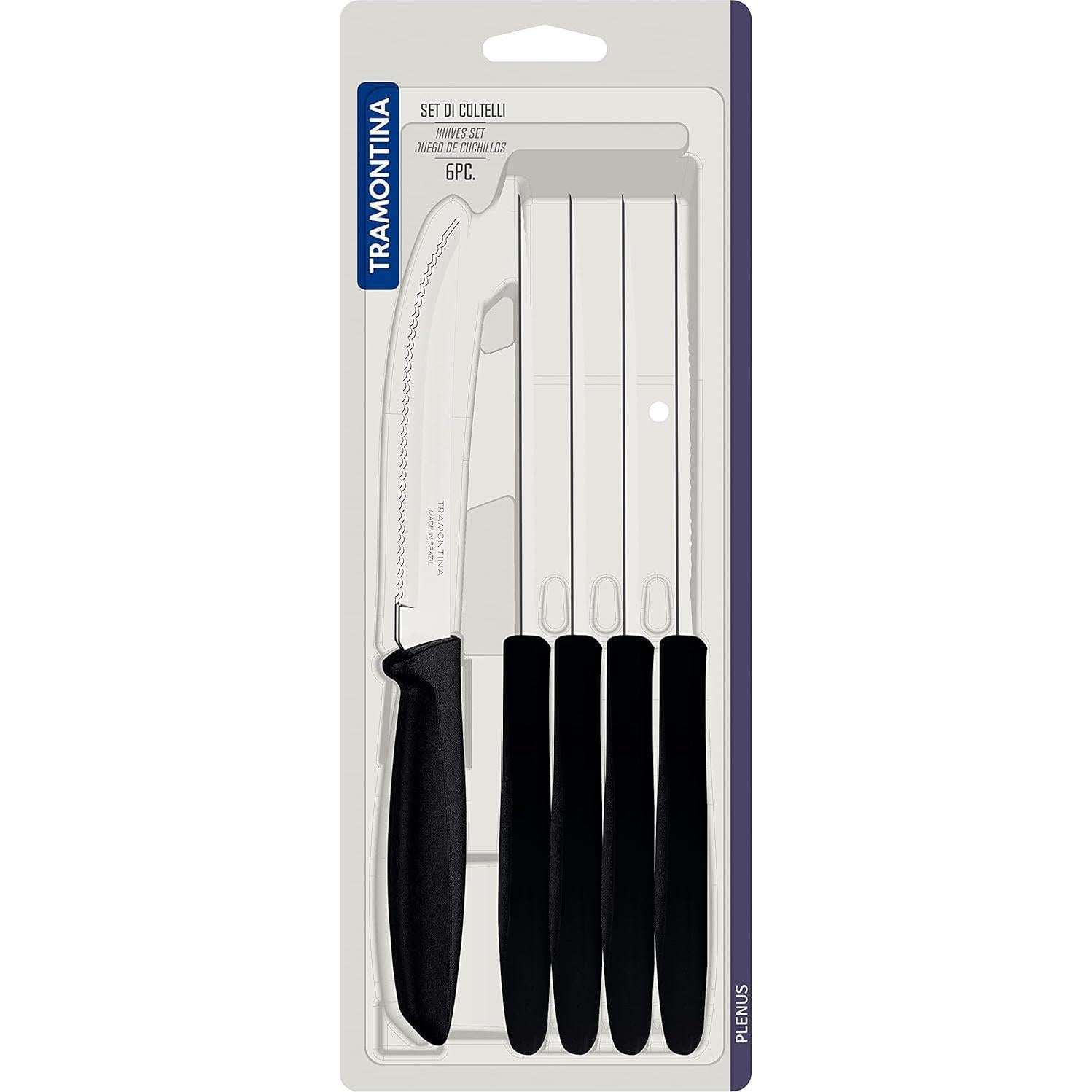 Juego de cuchillos de cocina Tramontina 6 piezas acero inoxidable