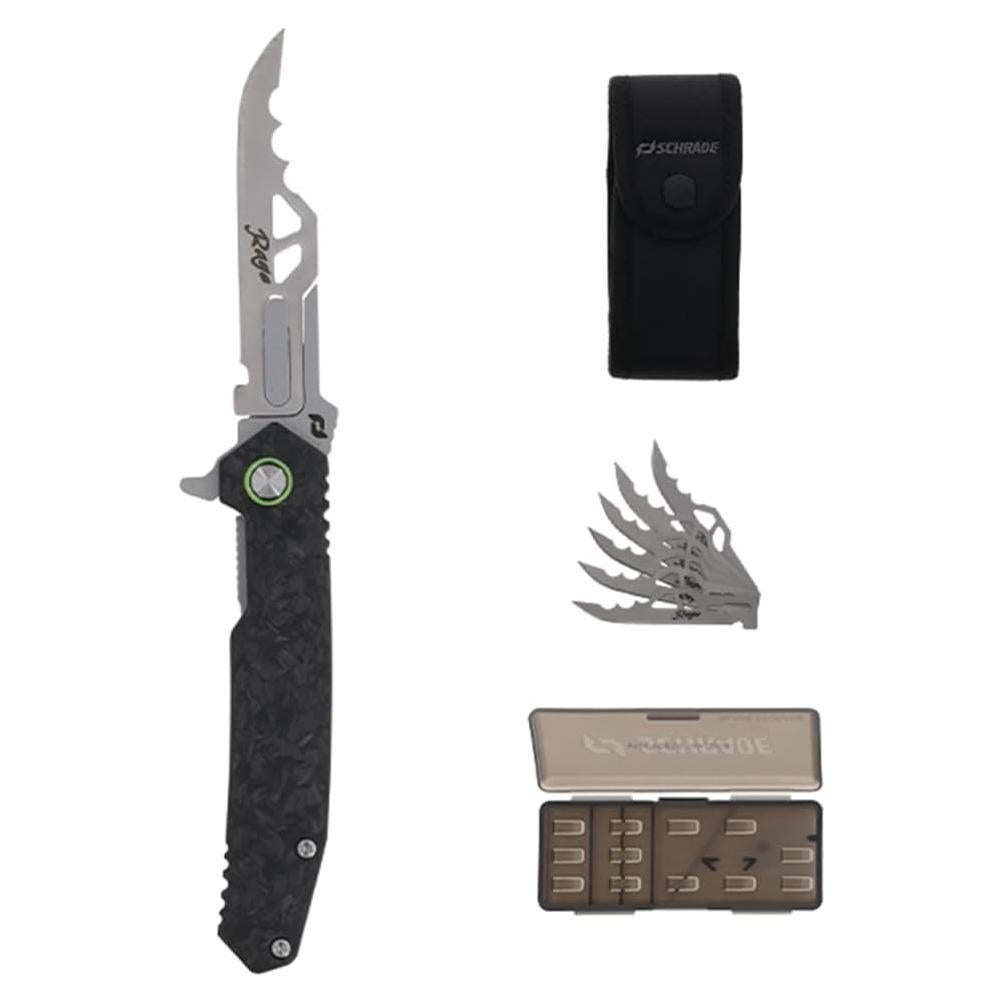 Cuchillo Schrade Enrage Stryche 6 con hoja reemplazable y fibra de carbono