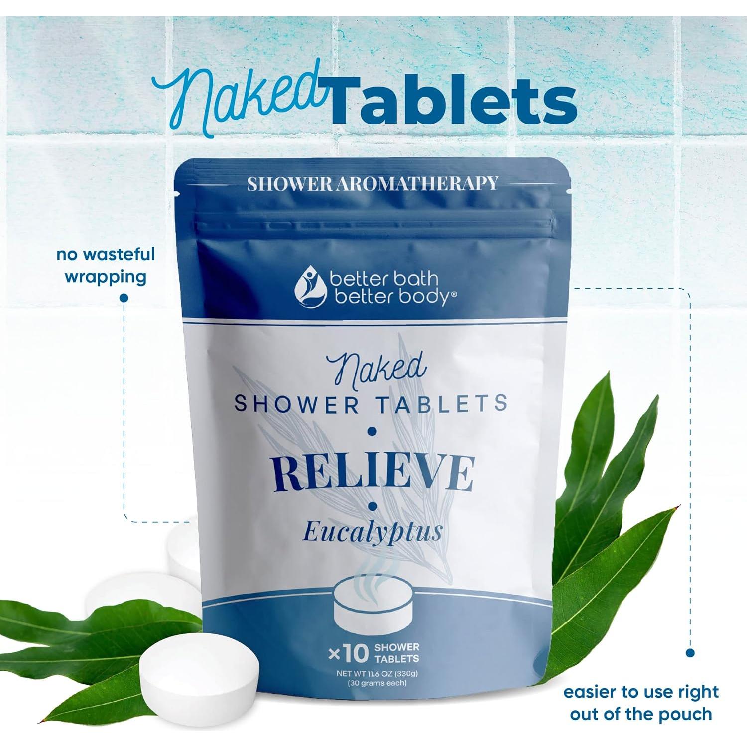 Tabletas de Ducha Aromaterapia Eucalipto 10 Unidades Better Bath