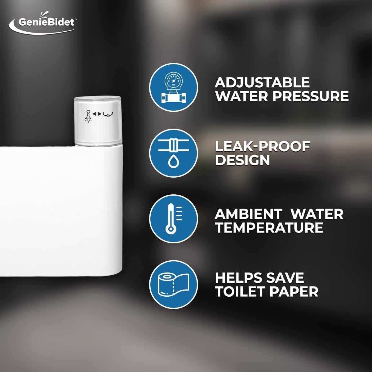 Rociador de Bidet de Mano GenieBidet Sparkle - Acero Inoxidable