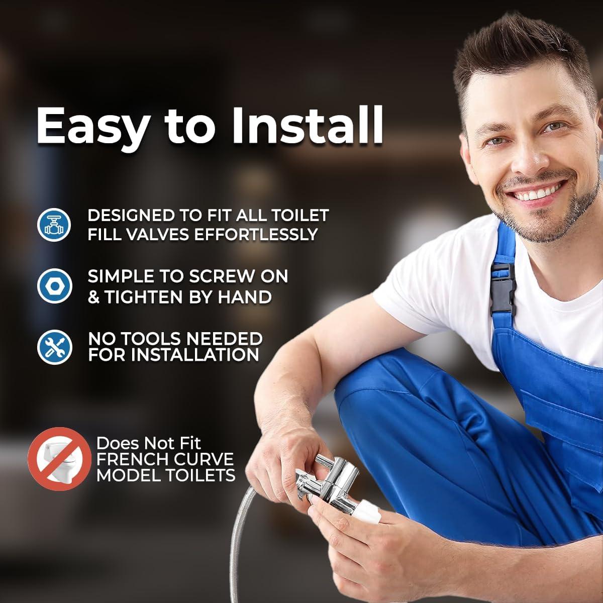 Rociador de Bidet de Mano GenieBidet Sparkle - Acero Inoxidable