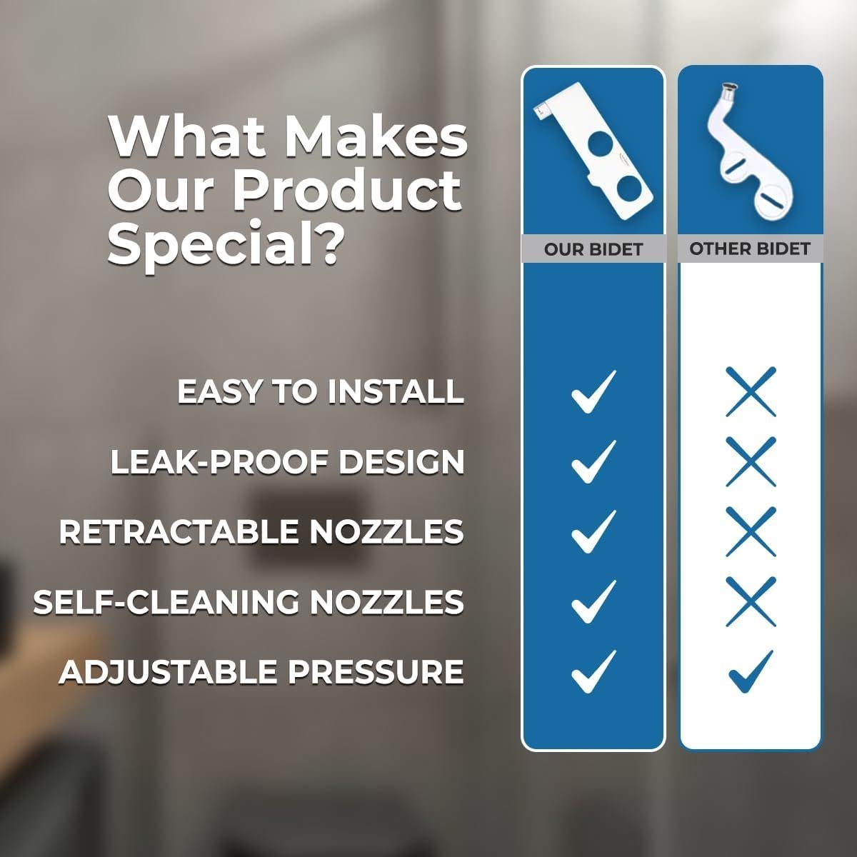 Rociador de Bidet de Mano GenieBidet Sparkle - Acero Inoxidable