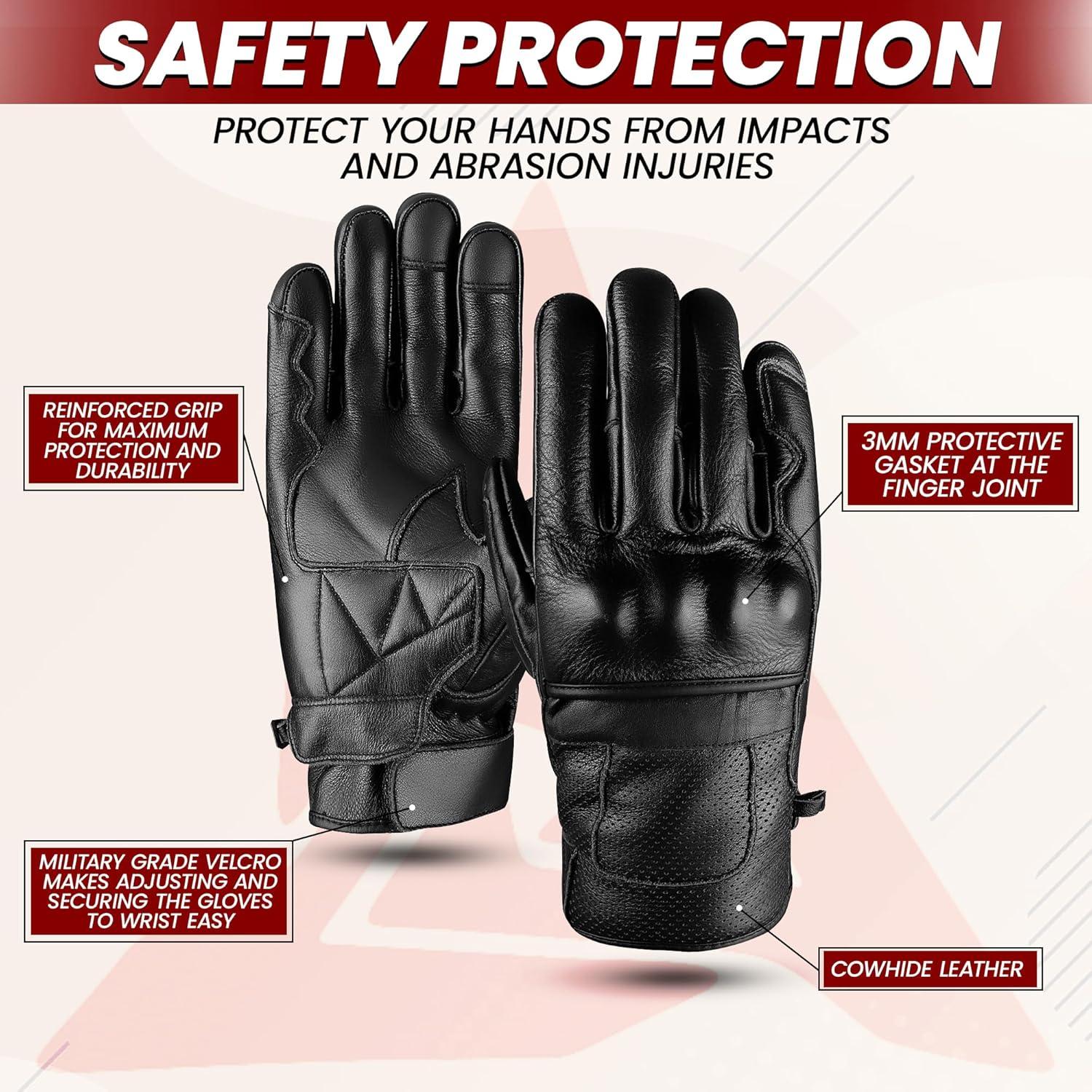 Guantes de Motocicleta Saga Sports Kinetix XL Táctiles